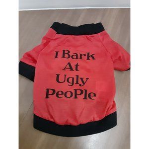 Drooling Dog Shirt t-Shirt -- "I Bark at Ugly People" Size Small